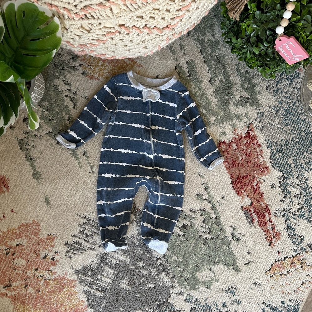 Honest Baby Co Tie Dye Organic Cotton Zip Footies One-Piece Sleep & Play 0-3 M - Picture 2 of 10